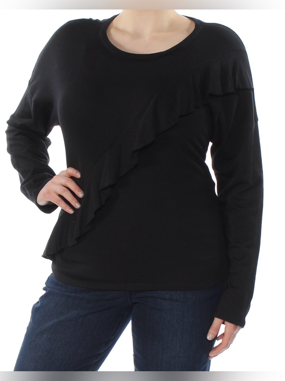 A Dip Of Darling Ruffled Sweatshirt EUC Size Large